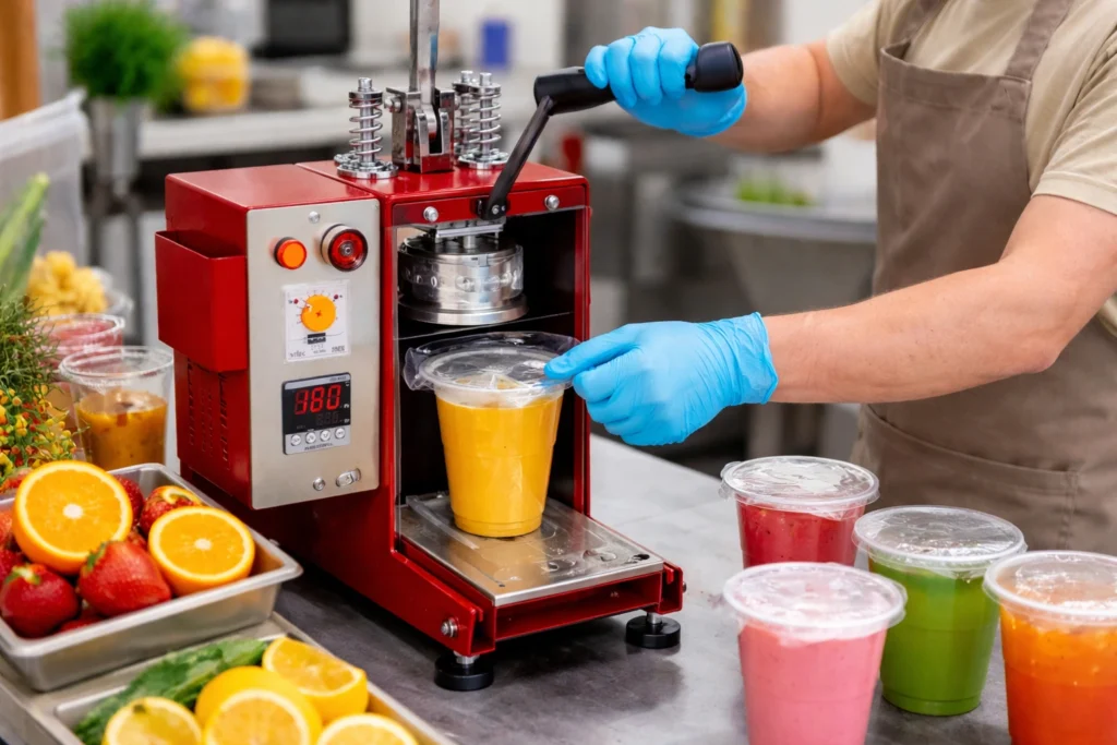 Why Every Juice Shop Needs a Manual Cup Sealing Machine