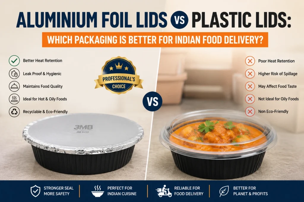 Aluminium Foil Lids vs Plastic Lids Which Packaging is Better for Indian Food Delivery
